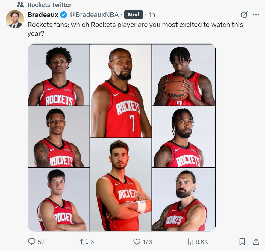 所以目前火, 到了谢泼德, 轮换阵容都